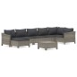 vidaXL 8-tlg. Garten-Lounge-Set mit Kissen Grau Poly Rattan vidaXL 8-tlg. Garten-Lounge-Set mit Kissen Grau Poly Rattan