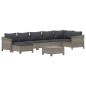 vidaXL 8-tlg. Garten-Lounge-Set mit Kissen Grau Poly Rattan vidaXL 8-tlg. Garten-Lounge-Set mit Kissen Grau Poly Rattan
