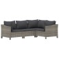 vidaXL 8-tlg. Garten-Lounge-Set mit Kissen Grau Poly Rattan vidaXL 8-tlg. Garten-Lounge-Set mit Kissen Grau Poly Rattan