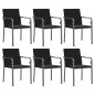 vidaXL 7-tlg. Garten-Essgruppe mit Kissen Poly Rattan und Stahl vidaXL 7-tlg. Garten-Essgruppe mit Kissen Poly Rattan und Stahl