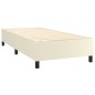 vidaXL Boxspringbett mit Matratze Creme 100x200 cm Kunstleder vidaXL Boxspringbett mit Matratze Creme 100x200 cm Kunstleder