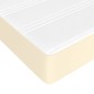 vidaXL Boxspringbett mit Matratze Creme 100x200 cm Kunstleder vidaXL Boxspringbett mit Matratze Creme 100x200 cm Kunstleder