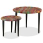 vidaXL Couchtisch-Set 2 Stk. Chindi-Gewebe Mehrfarbig vidaXL Couchtisch-Set 2 Stk. Chindi-Gewebe Mehrfarbig