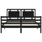 vidaXL Massivholzbett mit Kopfteil Schwarz 160x200 cm vidaXL Massivholzbett mit Kopfteil Schwarz 160x200 cm