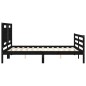 vidaXL Massivholzbett mit Kopfteil Schwarz 160x200 cm vidaXL Massivholzbett mit Kopfteil Schwarz 160x200 cm
