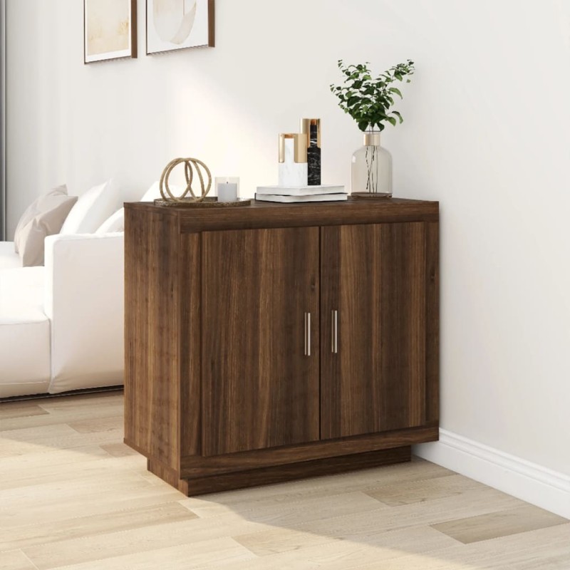 vidaXL Sideboard Braun Eiche 80x40x75 cm Holzwerkstoff vidaXL Sideboard Braun Eiche 80x40x75 cm Holzwerkstoff