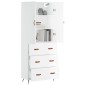 vidaXL Highboard Weiß 69,5x34x180 cm Holzwerkstoff vidaXL Highboard Weiß 69,5x34x180 cm Holzwerkstoff