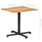 vidaXL Bistrotisch mit Baumkanten 80x80x75 cm Akazie Massivholz vidaXL Bistrotisch mit Baumkanten 80x80x75 cm Akazie Massivholz