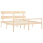 vidaXL Seniorenbett mit Kopfteil Super Kingsize Massivholz vidaXL Seniorenbett mit Kopfteil Super Kingsize Massivholz