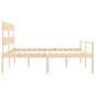 vidaXL Seniorenbett mit Kopfteil Super Kingsize Massivholz vidaXL Seniorenbett mit Kopfteil Super Kingsize Massivholz