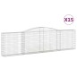 vidaXL Gabionen mit Hochbogen 15Stk. 400x30x100/120cm Verzinktes Eisen vidaXL Gabionen mit Hochbogen 15Stk. 400x30x100/120cm Verzinktes Eisen
