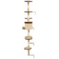 vidaXL Wandkratzbaum mit Sisal-Kratzsäulen 194 cm Beige/Braun vidaXL Wandkratzbaum mit Sisal-Kratzsäulen 194 cm Beige/Braun