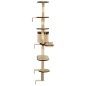 vidaXL Wandkratzbaum mit Sisal-Kratzsäulen 194 cm Beige/Braun vidaXL Wandkratzbaum mit Sisal-Kratzsäulen 194 cm Beige/Braun
