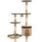 vidaXL Wandkratzbaum mit Sisal-Kratzsäulen 194 cm Beige/Braun vidaXL Wandkratzbaum mit Sisal-Kratzsäulen 194 cm Beige/Braun