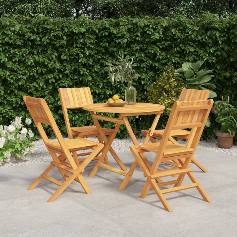vidaXL 5-tlg. Garten-Essgruppe Massivholz Teak vidaXL 5-tlg. Garten-Essgruppe Massivholz Teak