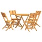 vidaXL 5-tlg. Garten-Essgruppe Massivholz Teak vidaXL 5-tlg. Garten-Essgruppe Massivholz Teak