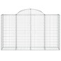 vidaXL Gabionen mit Hochbogen 2 Stk. 200x50x120/140cm Verzinktes Eisen vidaXL Gabionen mit Hochbogen 2 Stk. 200x50x120/140cm Verzinktes Eisen