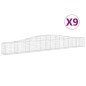 vidaXL Gabionen mit Hochbogen 9 Stk. 400x30x40/60 cm Verzinktes Eisen vidaXL Gabionen mit Hochbogen 9 Stk. 400x30x40/60 cm Verzinktes Eisen