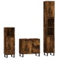 vidaXL 3-tlg. Badmöbel-Set Räuchereiche Holzwerkstoff vidaXL 3-tlg. Badmöbel-Set Räuchereiche Holzwerkstoff