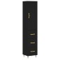 vidaXL Highboard Schwarz 34,5x34x180 cm Holzwerkstoff vidaXL Highboard Schwarz 34,5x34x180 cm Holzwerkstoff