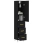 vidaXL Highboard Schwarz 34,5x34x180 cm Holzwerkstoff vidaXL Highboard Schwarz 34,5x34x180 cm Holzwerkstoff