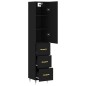vidaXL Highboard Schwarz 34,5x34x180 cm Holzwerkstoff vidaXL Highboard Schwarz 34,5x34x180 cm Holzwerkstoff