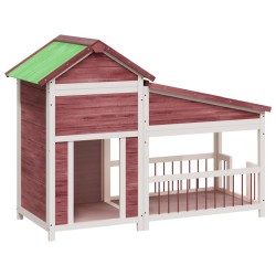 vidaXL Hundehütte Mokka 143x60,5x109 cm Massivholz Kiefer