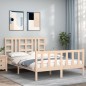 vidaXL Massivholzbett mit Kopfteil 140x190 cm vidaXL Massivholzbett mit Kopfteil 140x190 cm