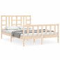 vidaXL Massivholzbett mit Kopfteil 140x190 cm vidaXL Massivholzbett mit Kopfteil 140x190 cm