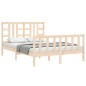 vidaXL Massivholzbett mit Kopfteil 140x190 cm vidaXL Massivholzbett mit Kopfteil 140x190 cm