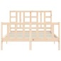vidaXL Massivholzbett mit Kopfteil 140x190 cm vidaXL Massivholzbett mit Kopfteil 140x190 cm