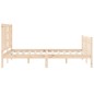 vidaXL Massivholzbett mit Kopfteil 140x190 cm vidaXL Massivholzbett mit Kopfteil 140x190 cm