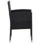 vidaXL 5-tlg. Garten-Essgruppe Schwarz Poly Rattan und Stahl vidaXL 5-tlg. Garten-Essgruppe Schwarz Poly Rattan und Stahl