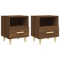 vidaXL Nachttische 2 Stk. Braun Eichen-Optik 40x35x47 cm vidaXL Nachttische 2 Stk. Braun Eichen-Optik 40x35x47 cm