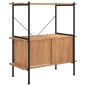 vidaXL Regal mit 3 Böden und Schrank 80x40x92 cm Stahl Holzwerkstoff vidaXL Regal mit 3 Böden und Schrank 80x40x92 cm Stahl Holzwerkstoff
