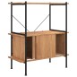 vidaXL Regal mit 3 Böden und Schrank 80x40x92 cm Stahl Holzwerkstoff vidaXL Regal mit 3 Böden und Schrank 80x40x92 cm Stahl Holzwerkstoff