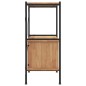 vidaXL Regal mit 3 Böden und Schrank 80x40x92 cm Stahl Holzwerkstoff vidaXL Regal mit 3 Böden und Schrank 80x40x92 cm Stahl Holzwerkstoff