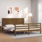 vidaXL Massivholzbett mit Kopfteil Honigbraun vidaXL Massivholzbett mit Kopfteil Honigbraun
