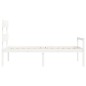 vidaXL Massivholzbett mit Kopfteil Weiß 90x200 cm vidaXL Massivholzbett mit Kopfteil Weiß 90x200 cm
