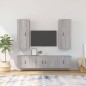 vidaXL 5-tlg. TV-Schrank-Set Grau Sonoma Holzwerkstoff vidaXL 5-tlg. TV-Schrank-Set Grau Sonoma Holzwerkstoff