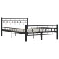 vidaXL Bettgestell Schwarz Stahl 120x200 cm vidaXL Bettgestell Schwarz Stahl 120x200 cm