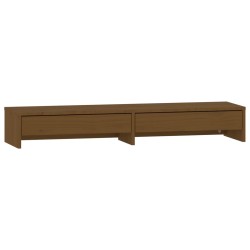 vidaXL Monitorständer Honigbraun 100x27x15 cm Massivholz Kiefer