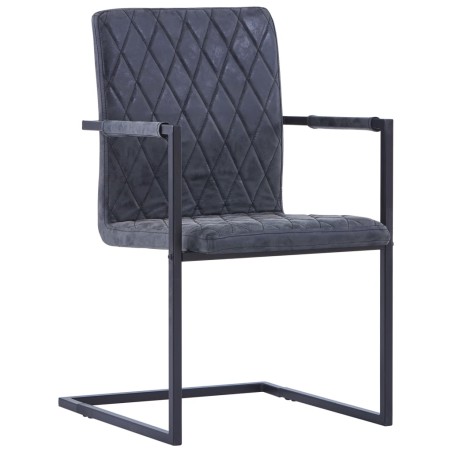 Freischwinger 4 Stk. Schwarz Kunstleder