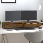 vidaXL Monitorständer Honigbraun 100x27x15 cm Massivholz Kiefer vidaXL Monitorständer Honigbraun 100x27x15 cm Massivholz Kiefer