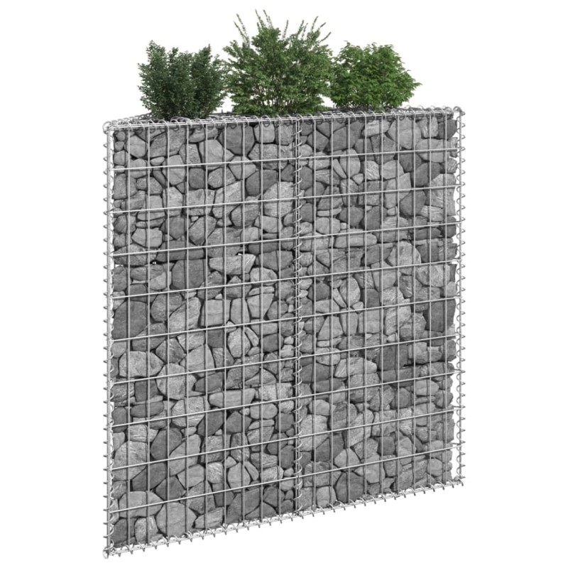 vidaXL Gabionen-Hochbeet Trapezform Verzinkter Stahl 100x20x100 cm vidaXL Gabionen-Hochbeet Trapezform Verzinkter Stahl 100x20x100 cm
