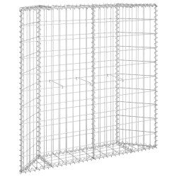 vidaXL Gabionen-Hochbeet Trapezform Verzinkter Stahl 100x20x100 cm