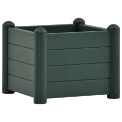 vidaXL Garten-Hochbeet PP Grün 43x43x35 cm