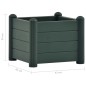 vidaXL Garten-Hochbeet PP Grün 43x43x35 cm vidaXL Garten-Hochbeet PP Grün 43x43x35 cm