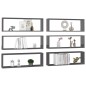 vidaXL Würfelregale 6 Stk. Hochglanz-Grau 80x15x26,5 cm Holzwerkstoff vidaXL Würfelregale 6 Stk. Hochglanz-Grau 80x15x26,5 cm Holzwerkstoff