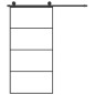 vidaXL Schiebetür mit Beschlag 102,5x205 cm ESG-Glas & Aluminium vidaXL Schiebetür mit Beschlag 102,5x205 cm ESG-Glas & Aluminium